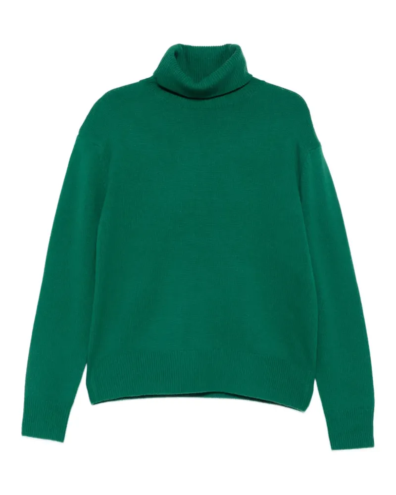 FRANKIE Shop Gala padded roll-neck knitted wool sweater - Grün Grün