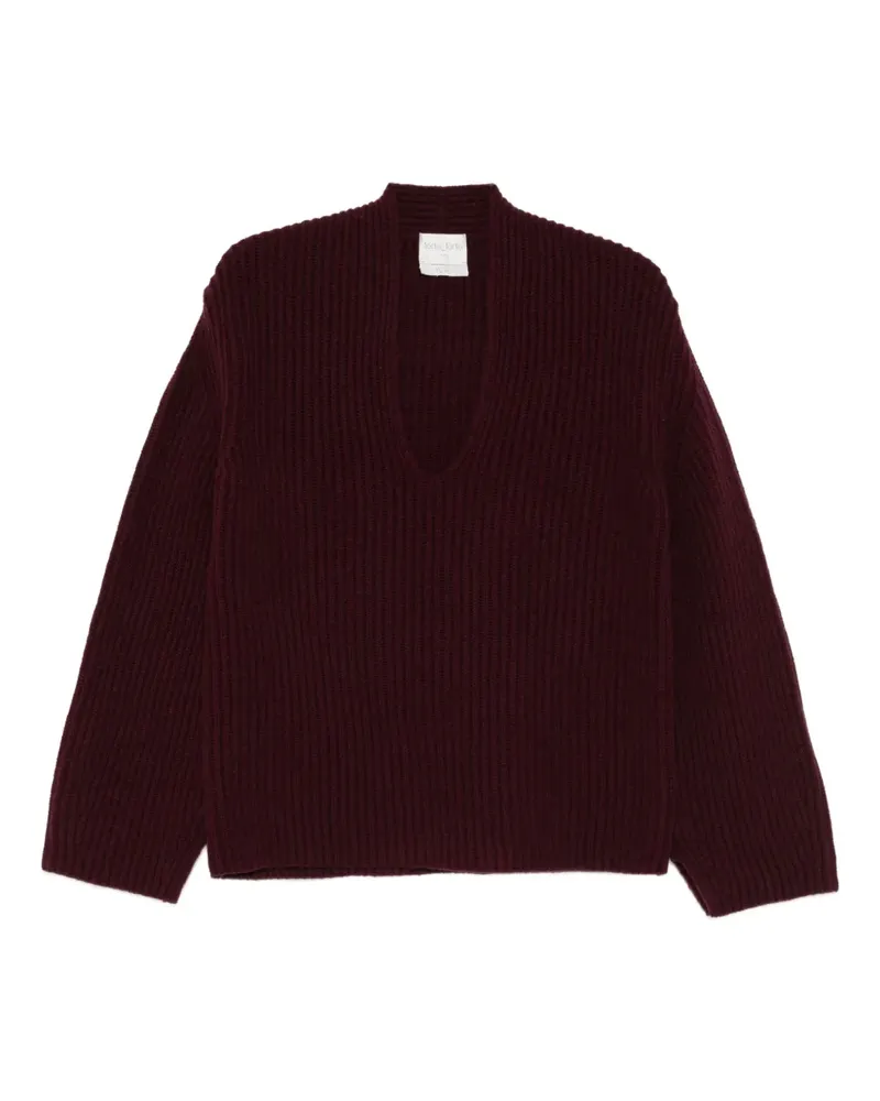 forte_forte Pullover mit V-Ausschnitt - Rot Rot