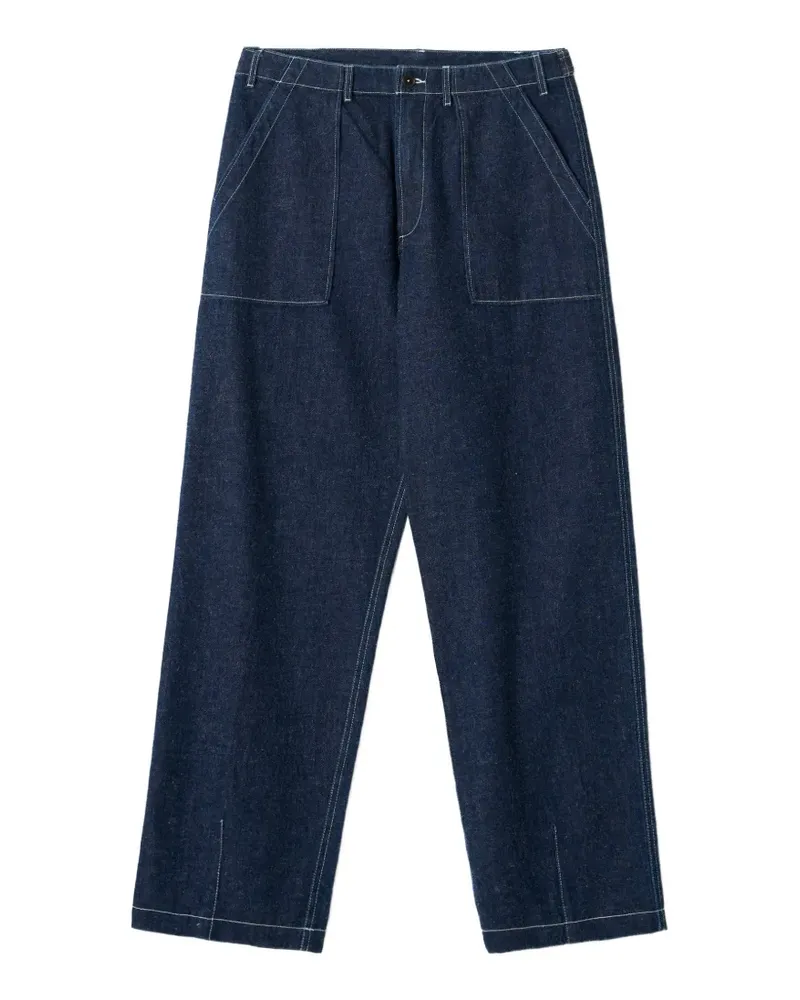 Universal Works Trooper contrast-stitch jeans - Blau Blau