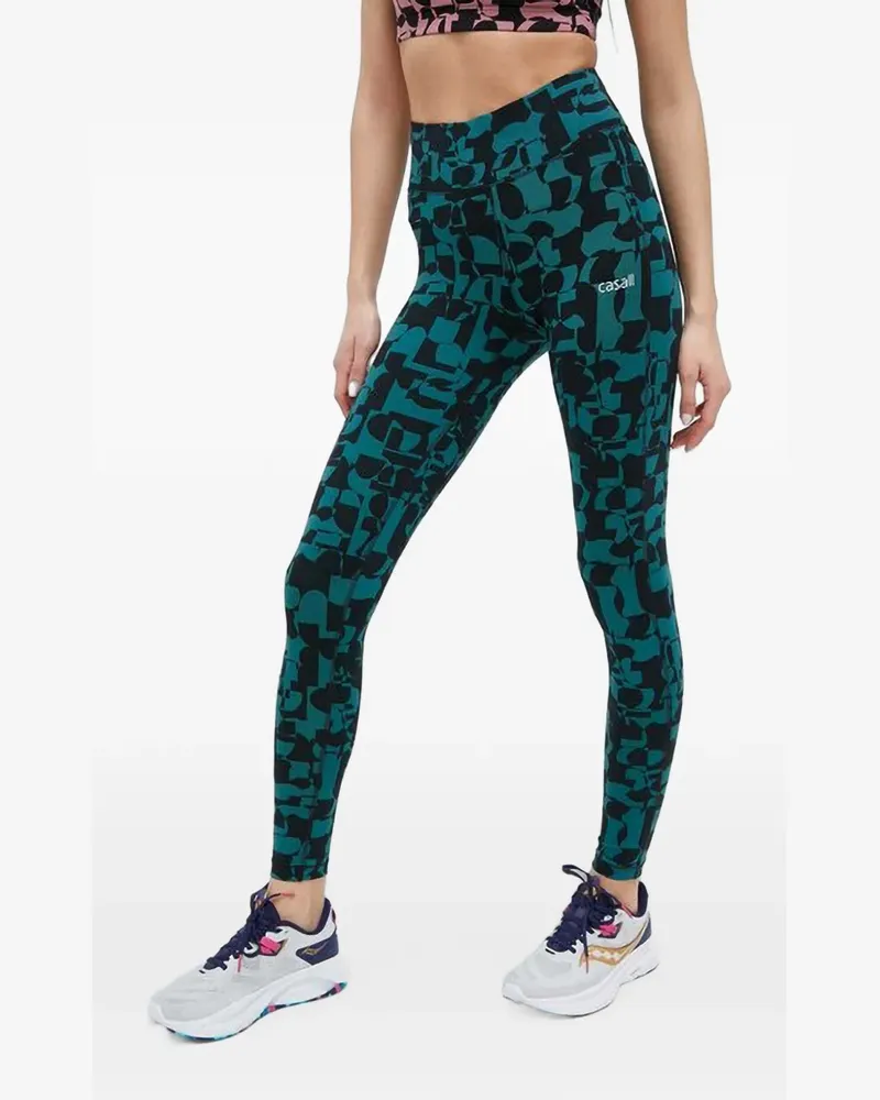 Casall abstract-print leggings - Grün Grün