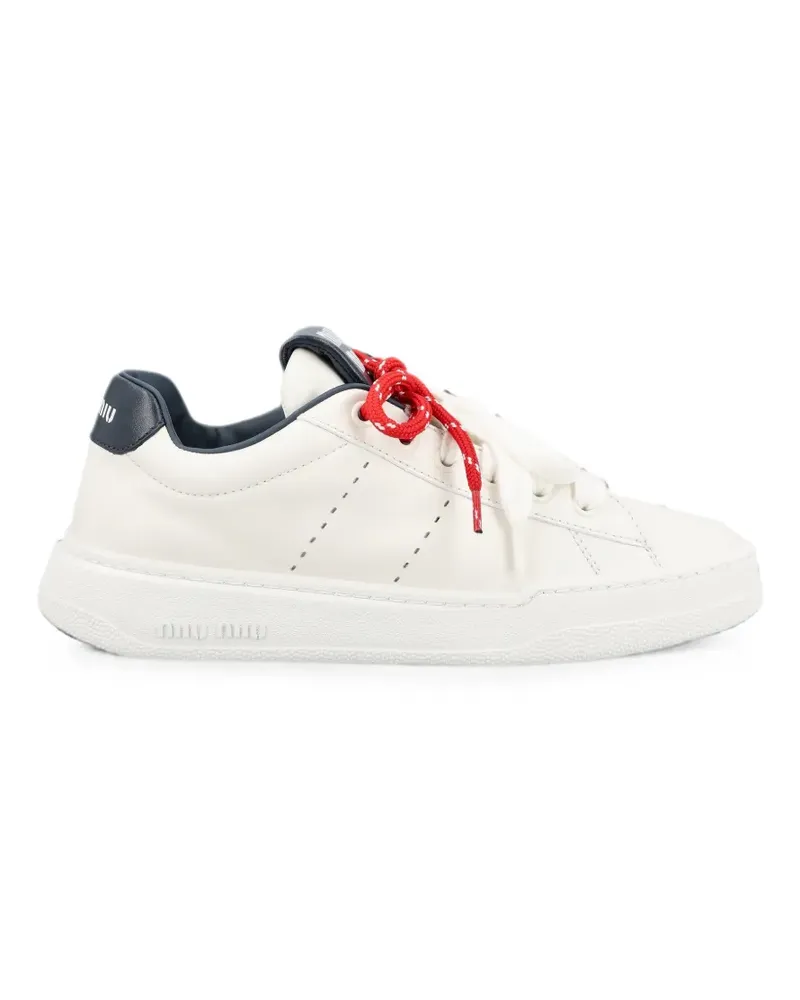 Miu Miu logo-print sneakers - Weiß Weiß