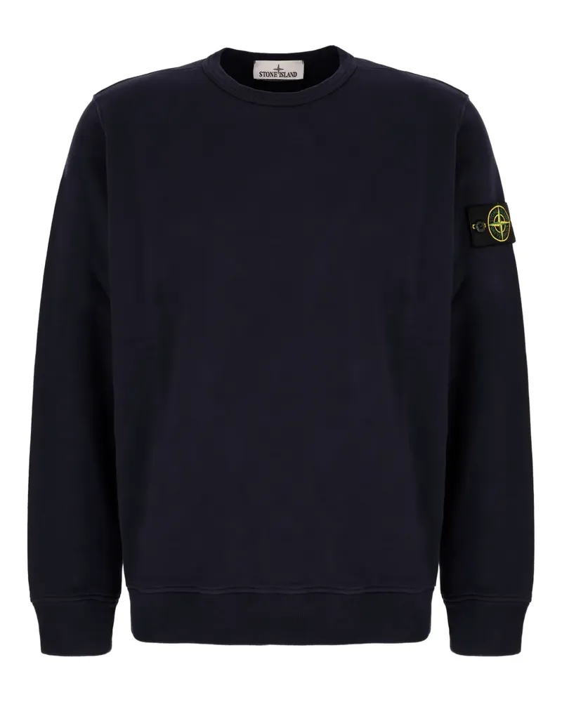 Stone Island Compass-patch cotton sweatshirt - Blau Blau