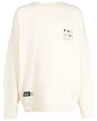 Izzue Gestricktes Sweatshirt mit Slogan-Stickerei Nude