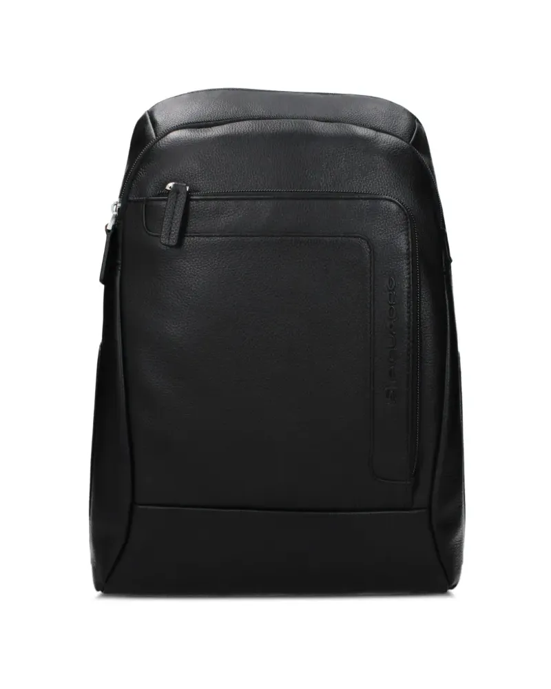 Piquadro front-zip backpack - Schwarz Schwarz
