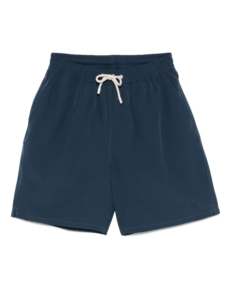 MC2 Saint Barth Badeshorts mit Logo-Patch - Blau Blau