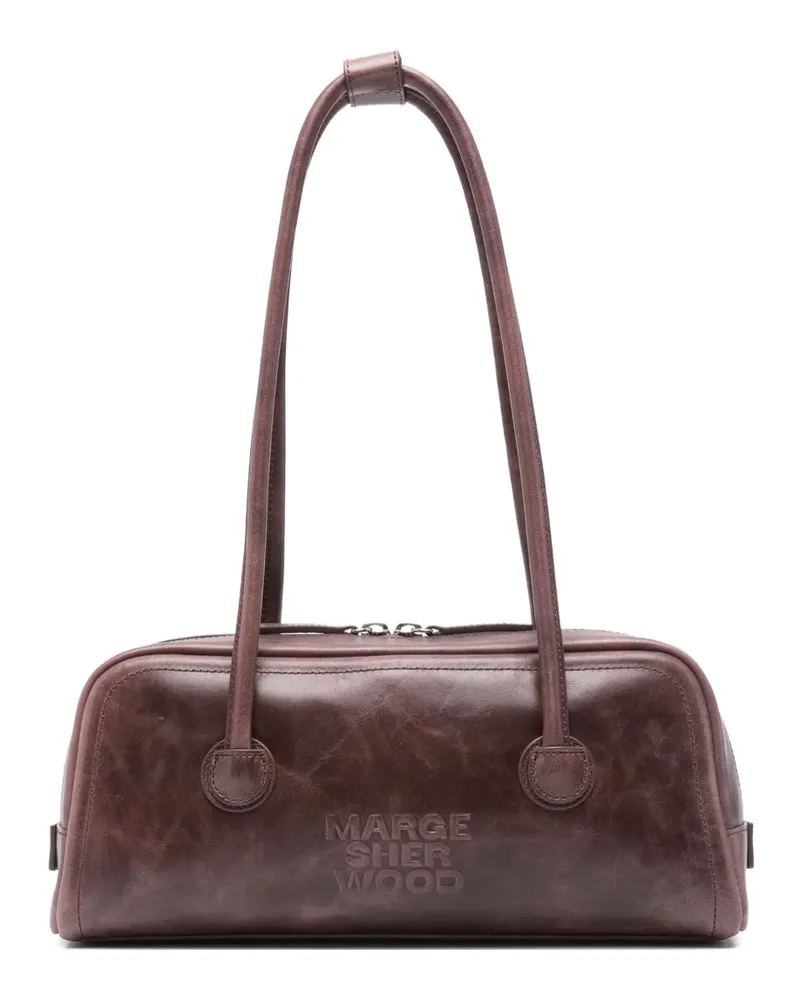 Marge Sherwood Schultertasche mit Logo-Prägung - Rot Rot