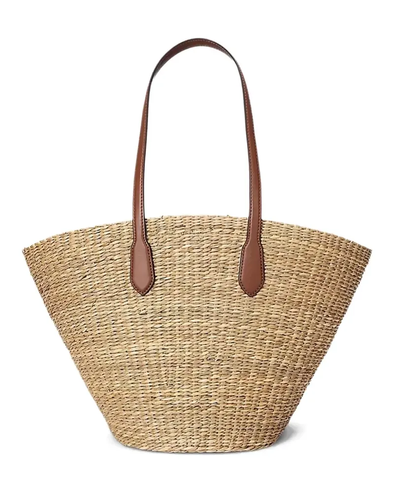 Ralph Lauren Tote Bag mit Lederbesatz - Nude Nude