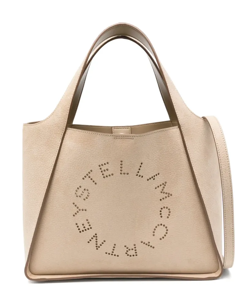 Stella McCartney Shopper mit Logo - Nude Nude