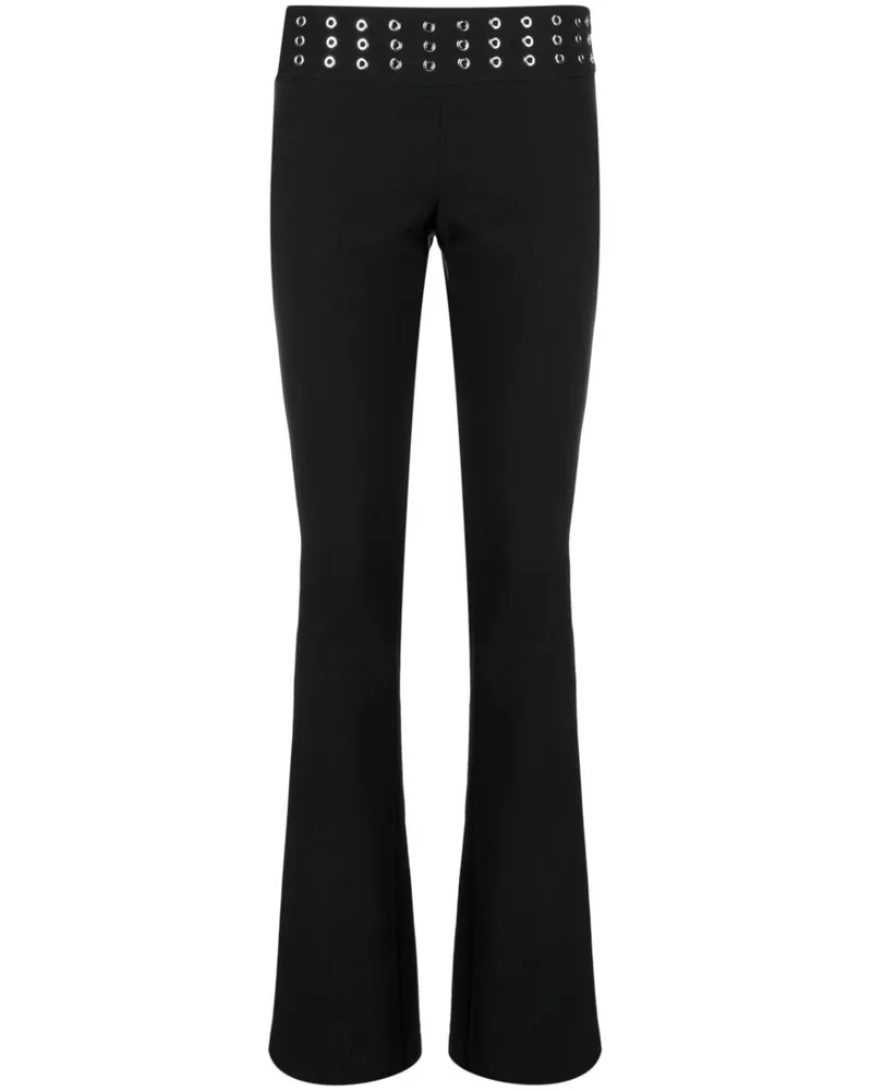 Blumarine Cargohose mit Ösen Schwarz