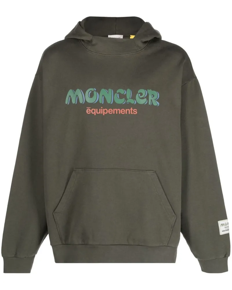 Moncler x Salehe Bembury Hoodie mit Logo-Print - Grün Grün