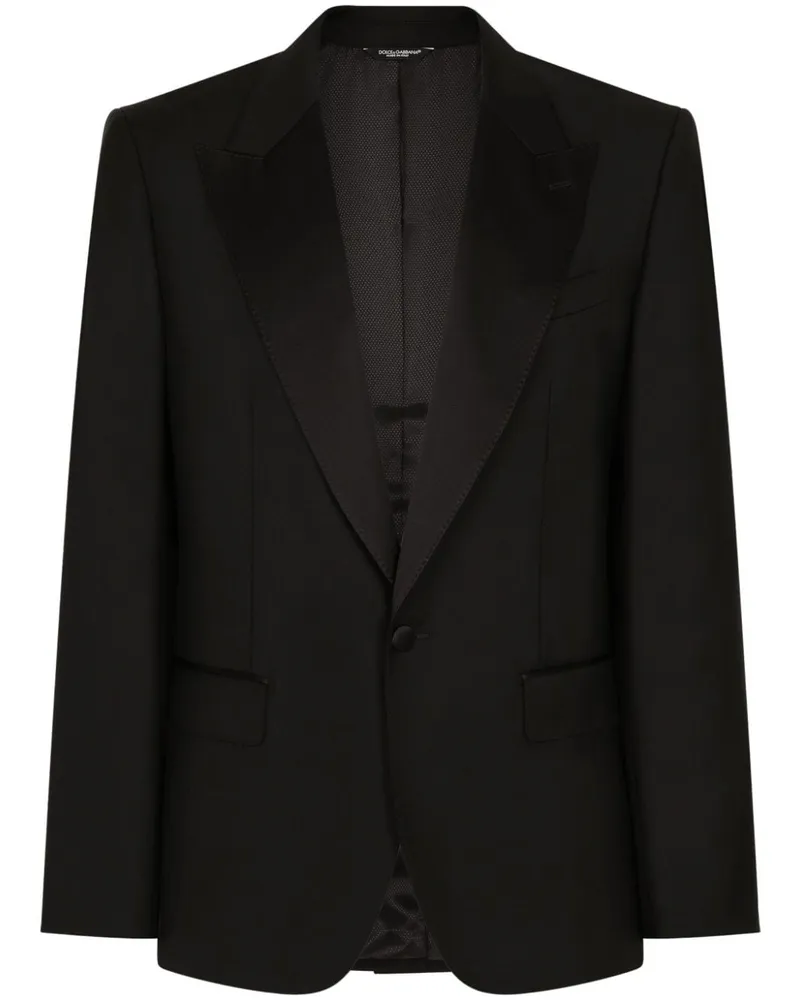 Dolce & Gabbana Einreihige Jacke - Schwarz Schwarz