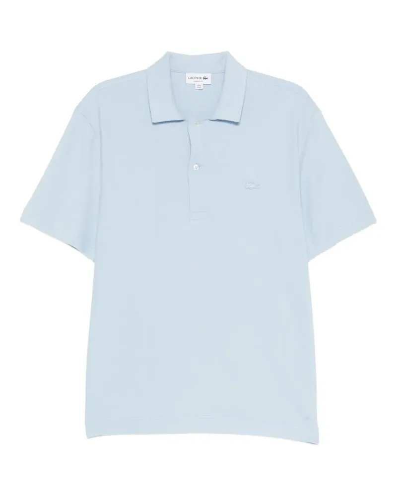 Lacoste logo-patched short-sleeve polo shirt - Blau Blau