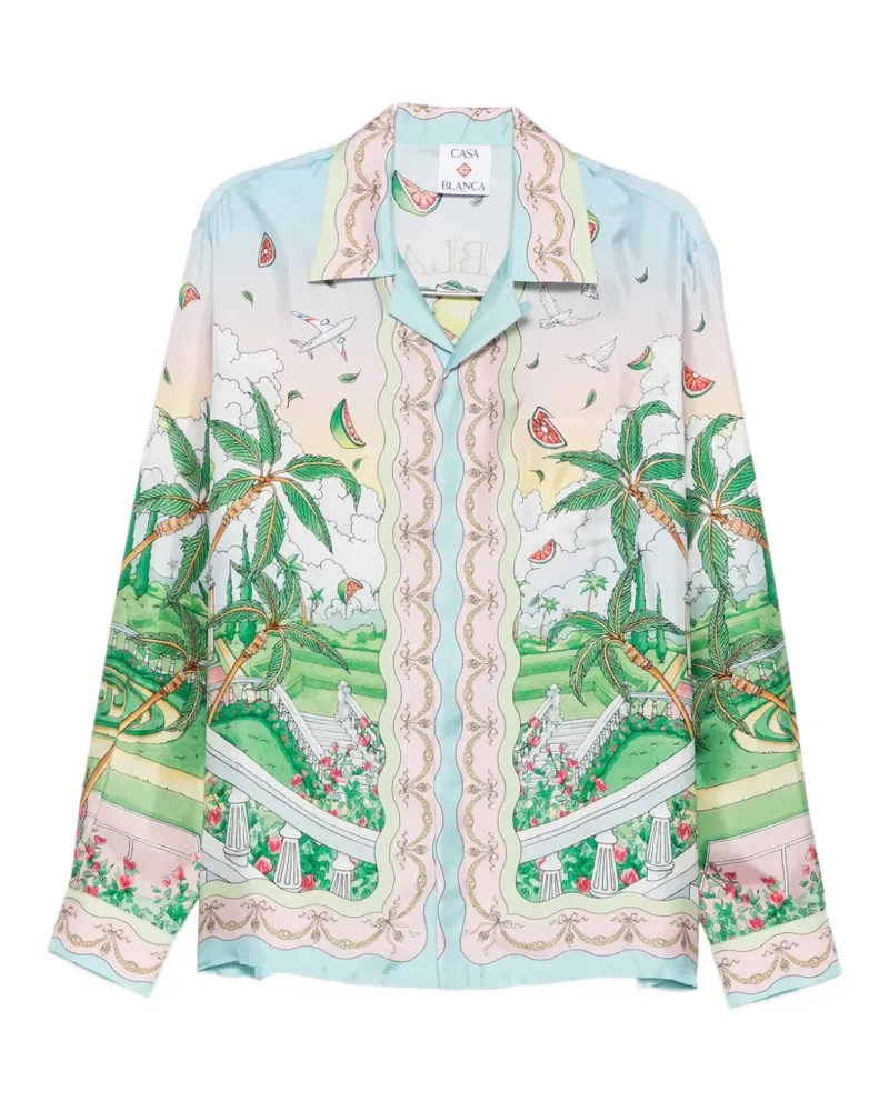Casablanca Paris Ladurée tree-print shirt - Nude Nude