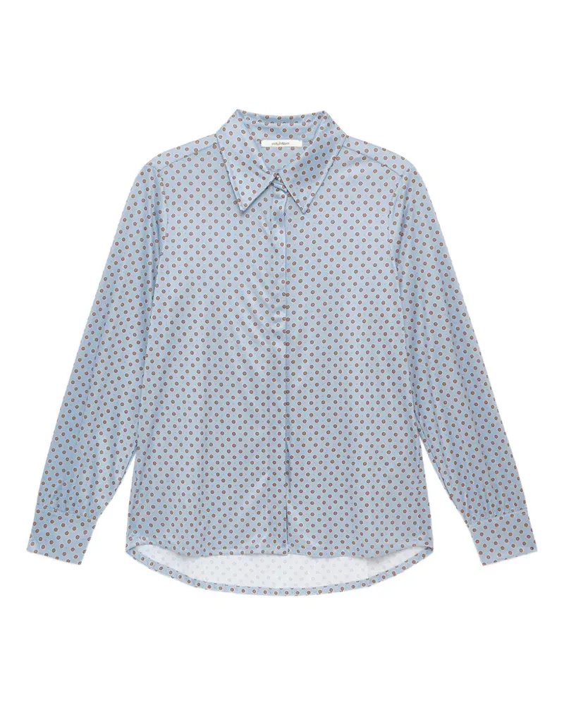 Maliparmi micro-print long-sleeve shirt - Blau Blau