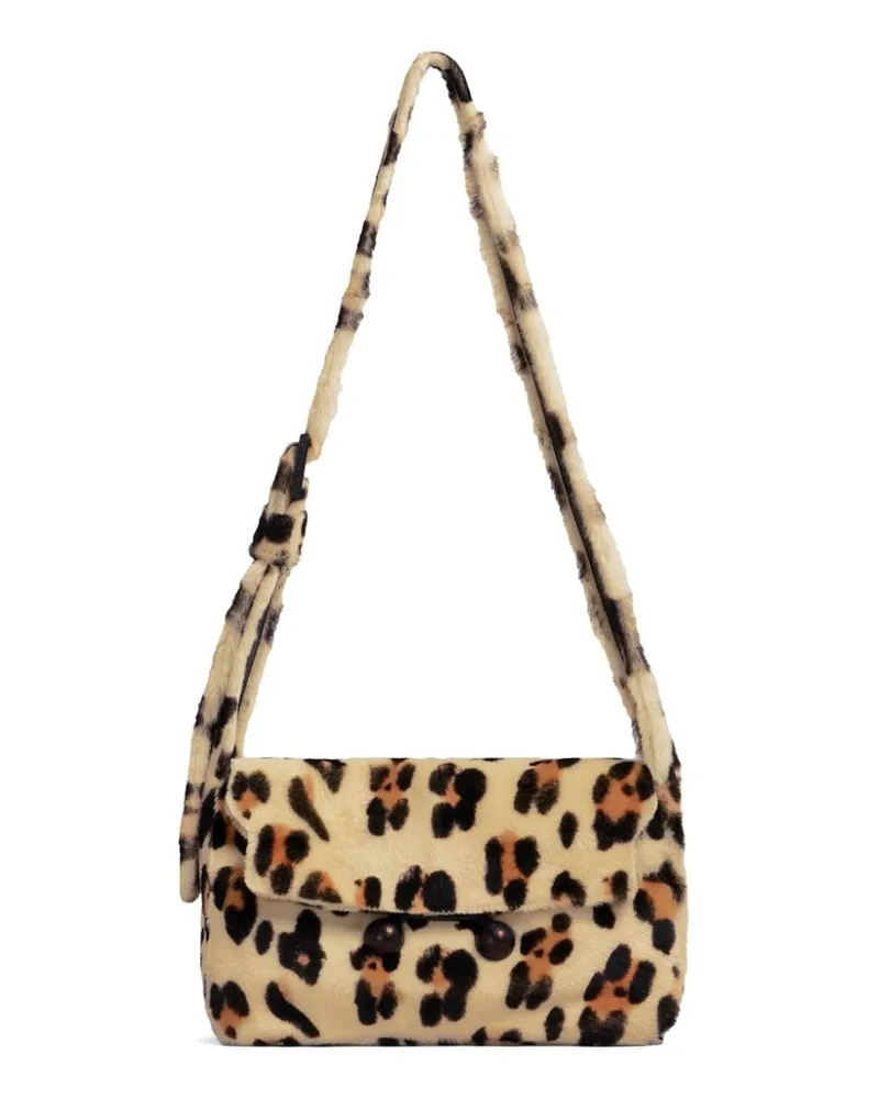 Marni Schultertasche mit Animal-Print - Nude Nude