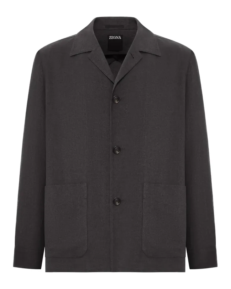 Ermenegildo Zegna linen patch-pocket jacket - Grau Grau