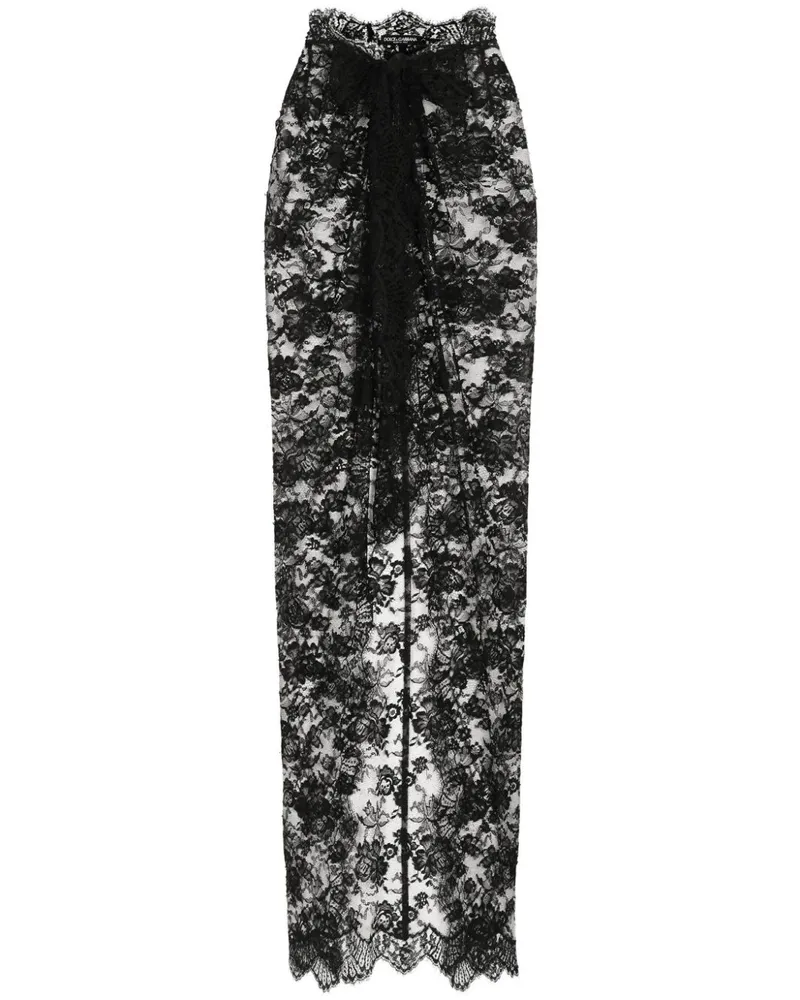Dolce & Gabbana Rock aus Spitze - Schwarz Schwarz