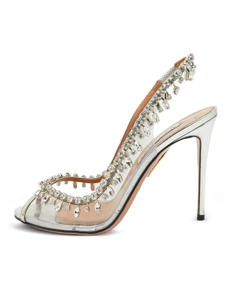 Aquazzura Starburst Pumps mit Kristallen - Silber Silber