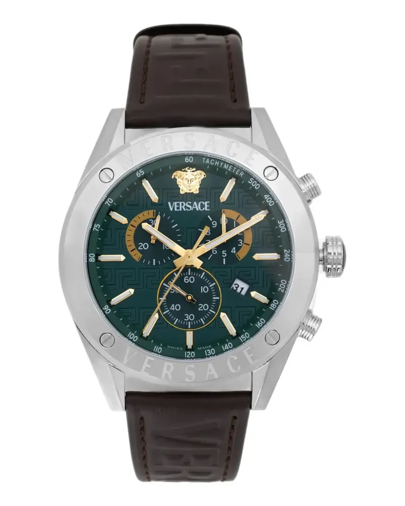 Versace leather-bracelet 45mm watch - Grün Grün