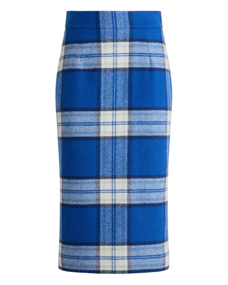 Bally Karierter Midirock - Blau Blau
