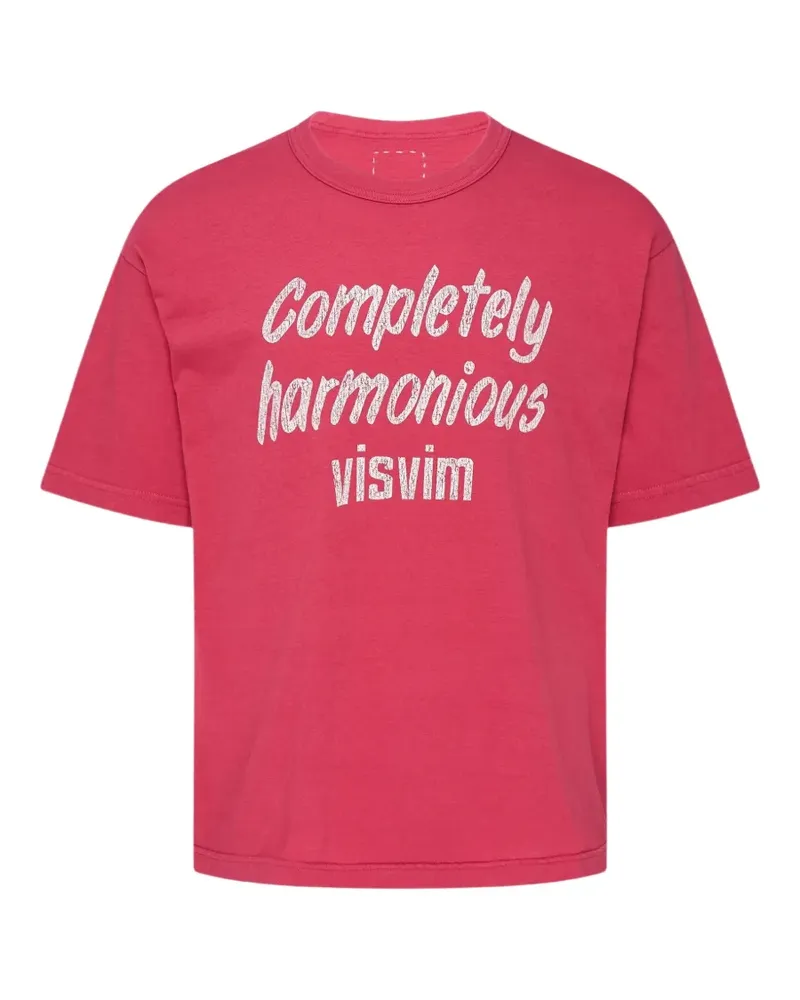Visvim slogan-print T-shirt - Rot Rot