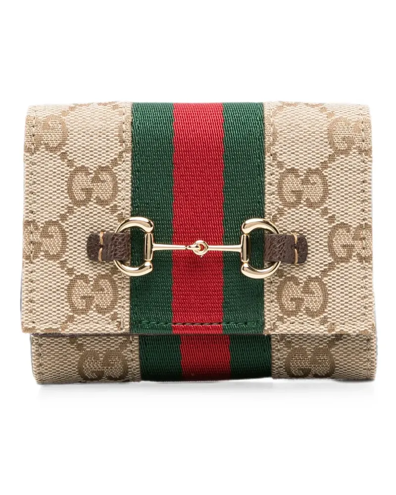 Gucci Horsebit GG Supreme wallet - Nude Nude
