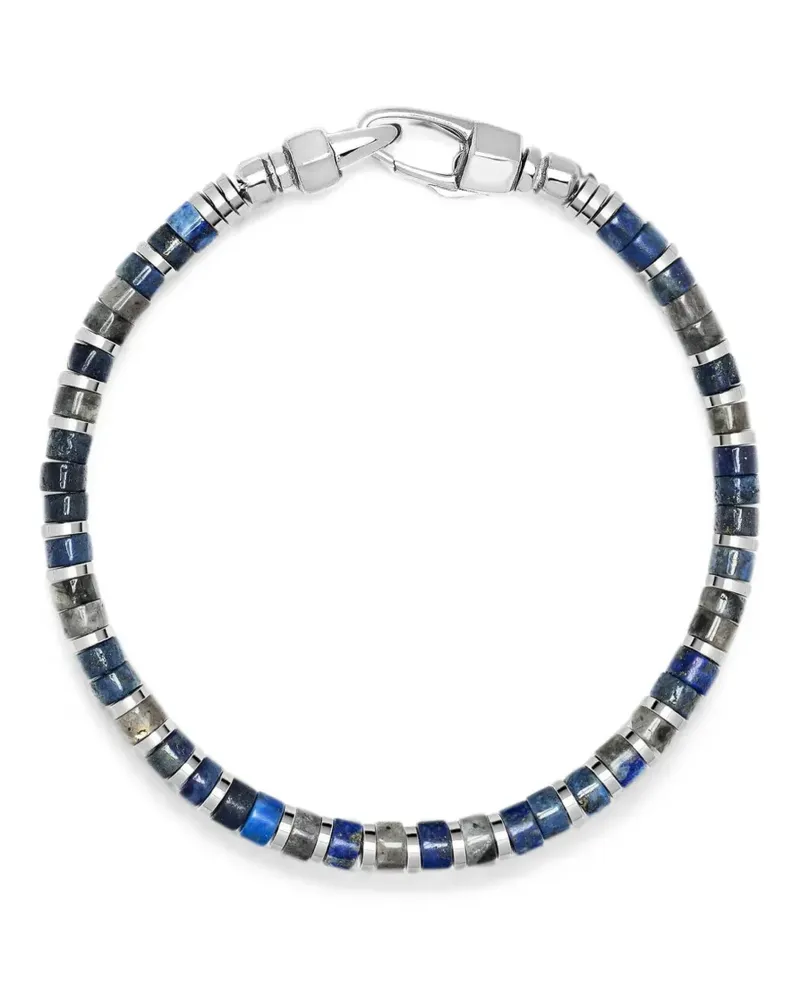 Nialaya Perlenarmband mit Logo-Gravur - Silber Silber
