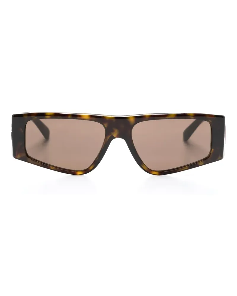 Dolce & Gabbana Eckige DG Crossed Sonnenbrille - Braun Braun