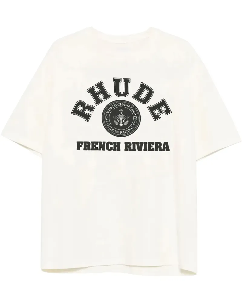 RHUDE French Riviera T-Shirt - Weiß Weiß