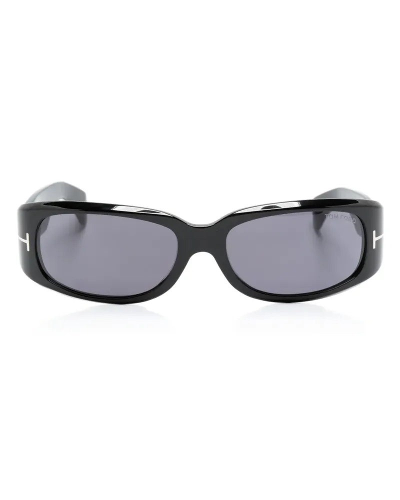 Tom Ford Sonnenbrille mit eckigem Gestell - Schwarz Schwarz