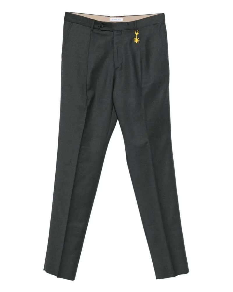 Manuel Ritz Hose aus Flanell - Grau Grau