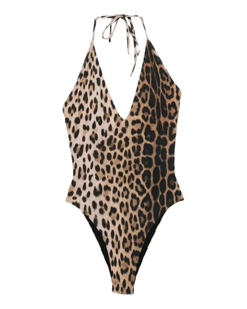Moschino animal-print swimsuit - Nude Nude