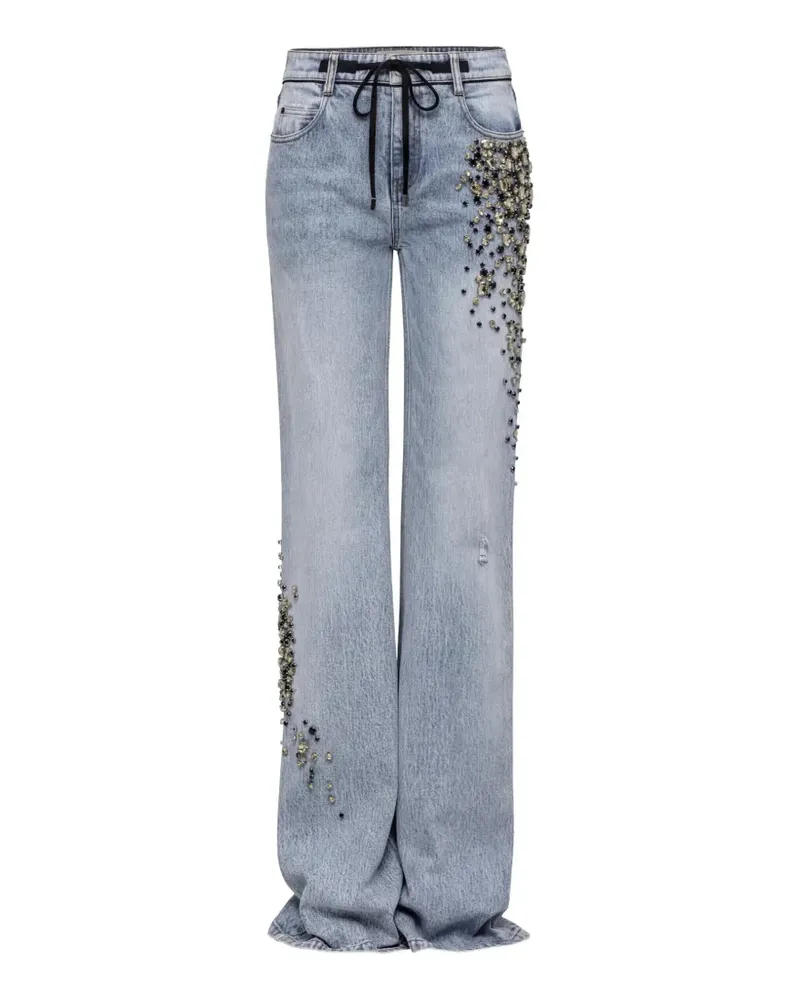Hellessy Aki crystal-embellished drawstring jeans - Blau Blau