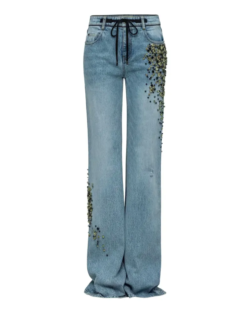 Hellessy Aki crystal-embellished drawstring jeans - Blau Blau