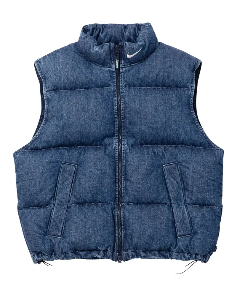 Supreme Being x Nike quilted denim vest - Blau Blau