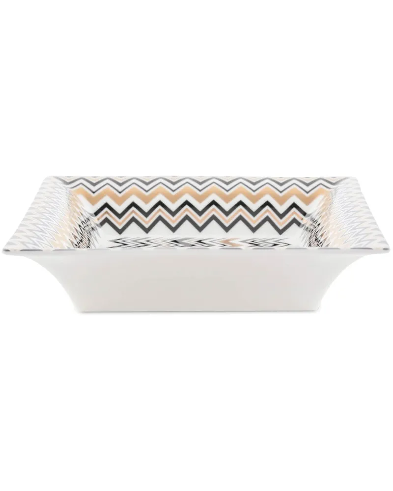 Missoni Home Gemusterte Schmuckablage aus Porzellan Gold