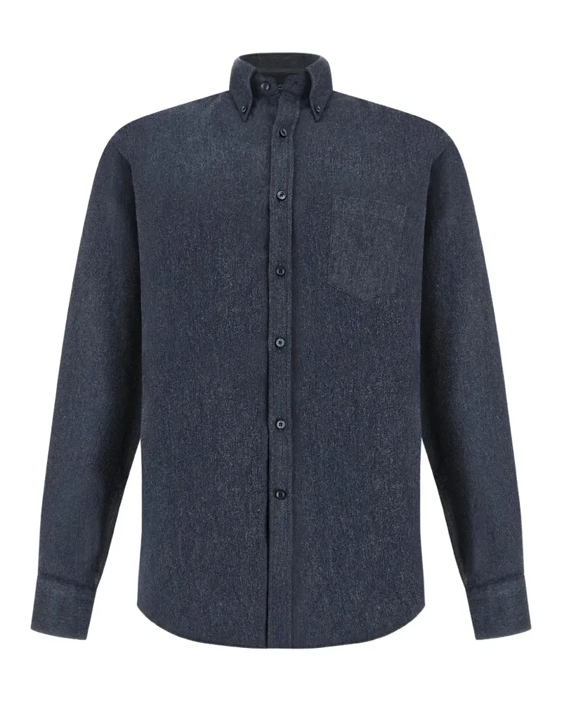 Paul & Shark Flanellhemd aus Baumwolle - Blau Blau