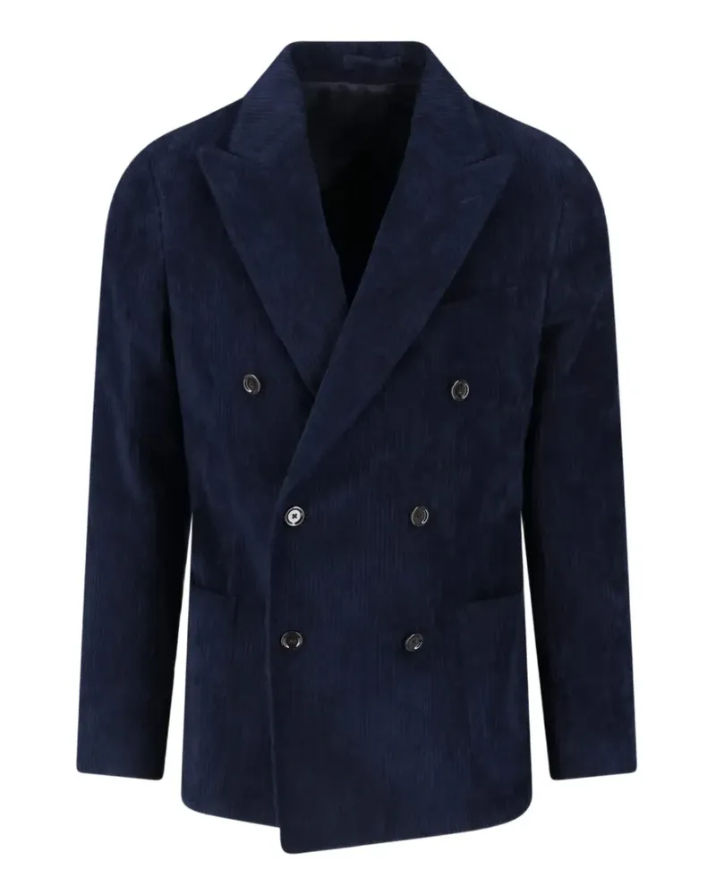 LARDINI Doppelreihiges Cordsakko - Blau Blau