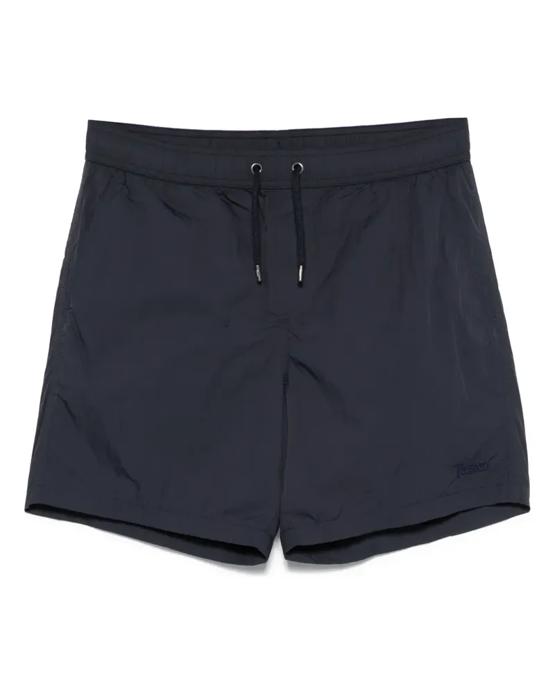 Herno Badeshorts in Knitteroptik - Blau Blau