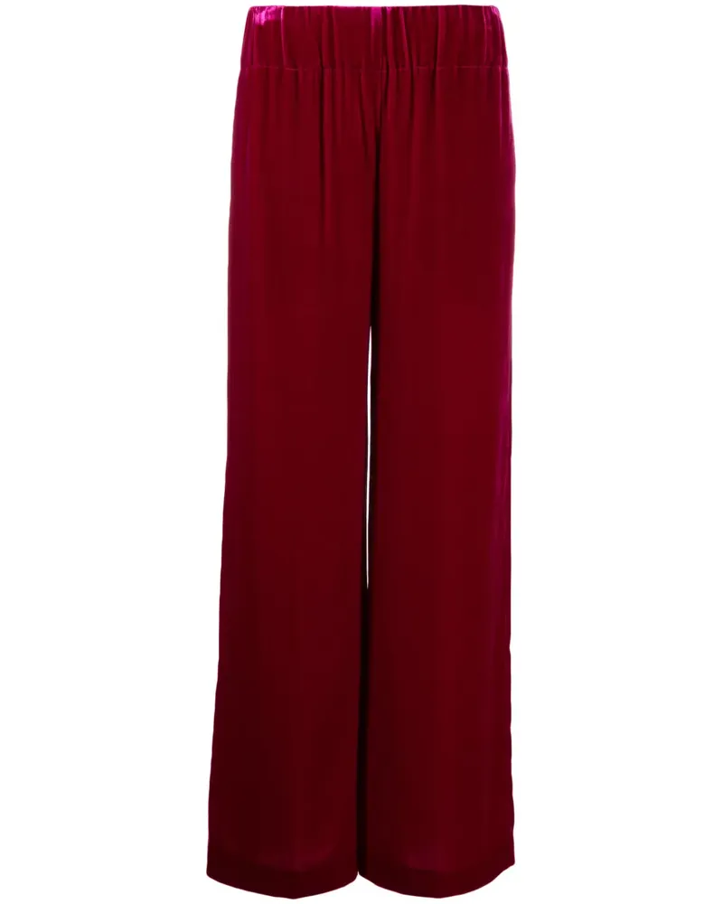 ASPESI Samthose mit weitem Bein - Violett Violett