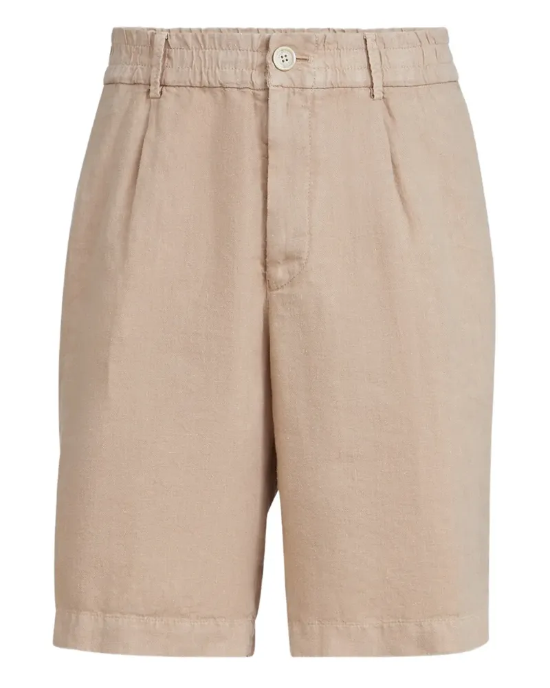 Brunello Cucinelli Stückgefärbte Shorts mit Knöpfen - Nude Nude