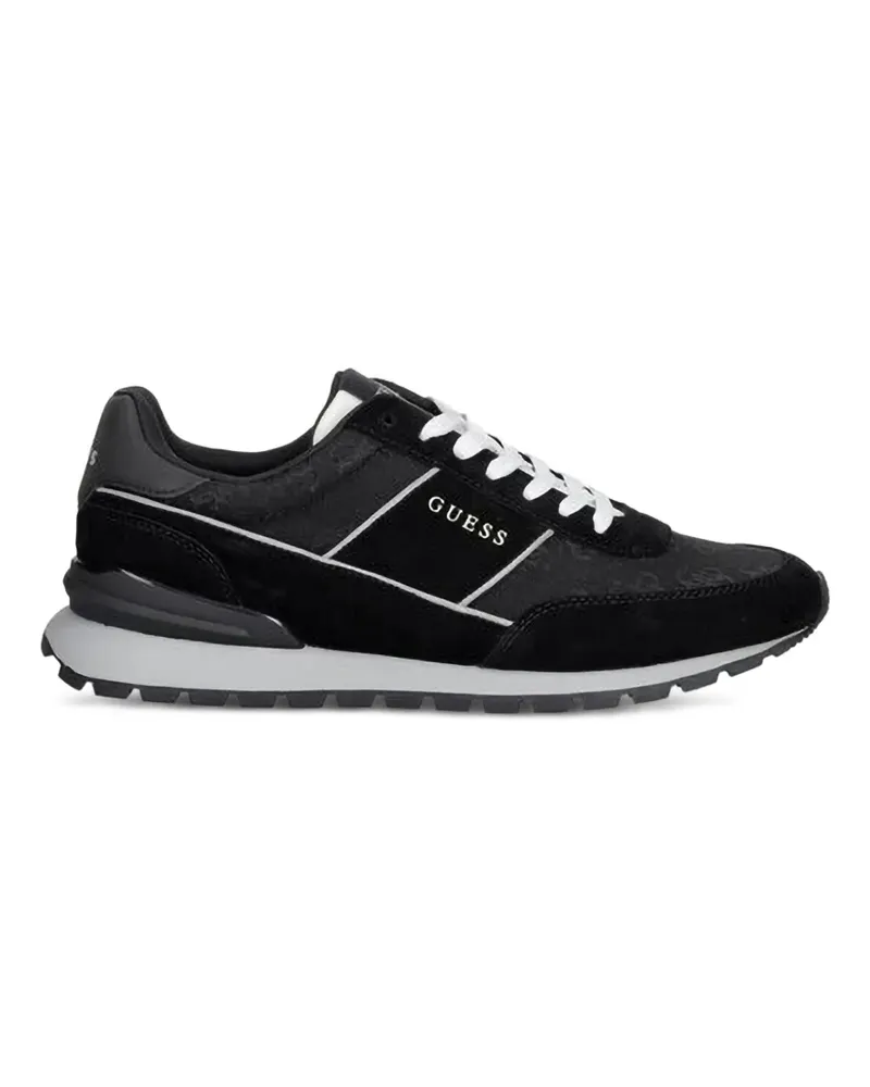 Guess Rexlor Sneakers mit Monogramm-Print und Einsätzen - Schwarz Schwarz