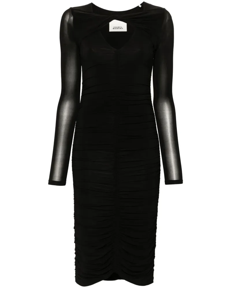 Isabel Marant Volgane Kleid - Schwarz Schwarz