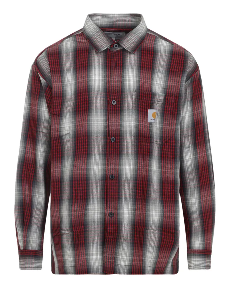 Carhartt WIP L Harlin Hemd mit karierter Tasche - Rot Rot