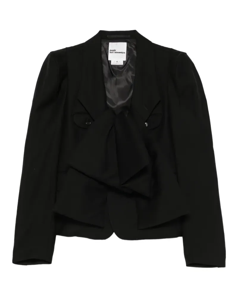 Noir Kei Ninomiya Blazer mit Schleife und fallendem Revers - Schwarz Schwarz
