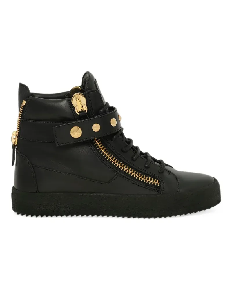 Giuseppe Zanotti High-Top-Sneakers mit Reißverschlüssen - Schwarz Schwarz