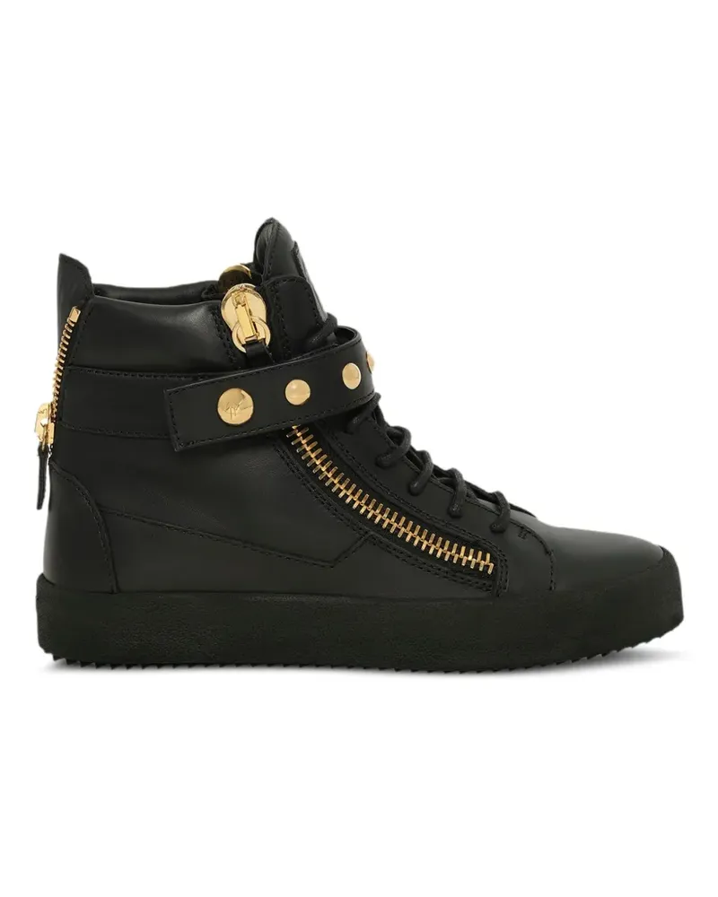 Giuseppe Zanotti High-Top-Sneakers mit Reißverschlüssen - Schwarz Schwarz