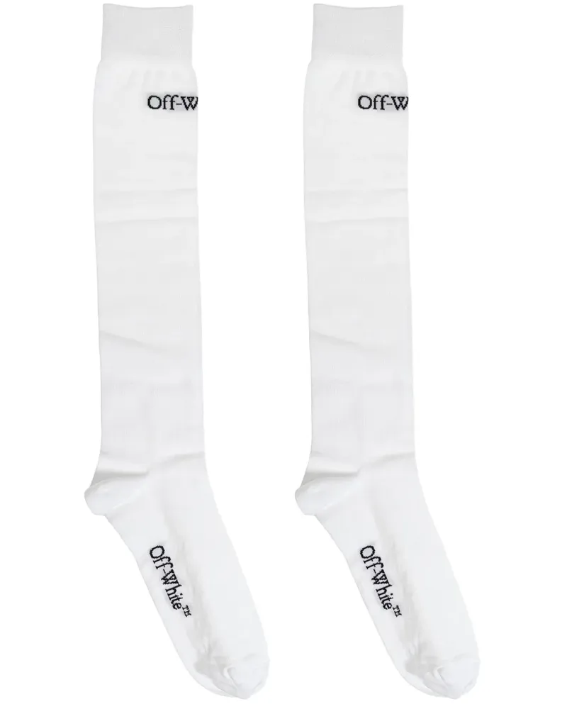 OFF-WHITE Jacquard-Socken mit Logo - Weiß Weiß