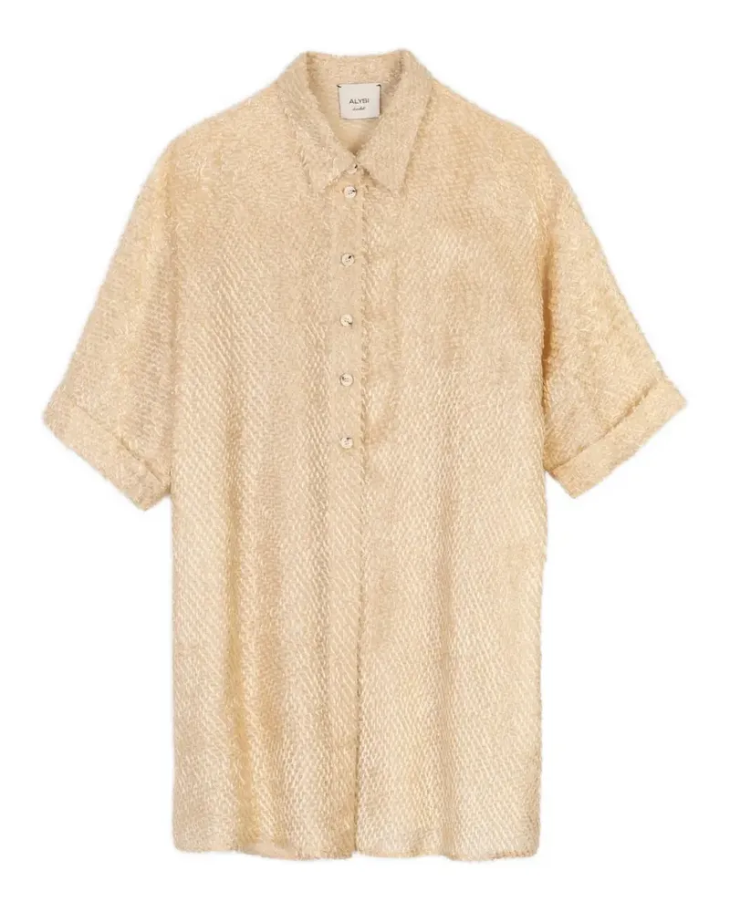 ALYSI plumetis short-sleeve shirt - Nude Nude