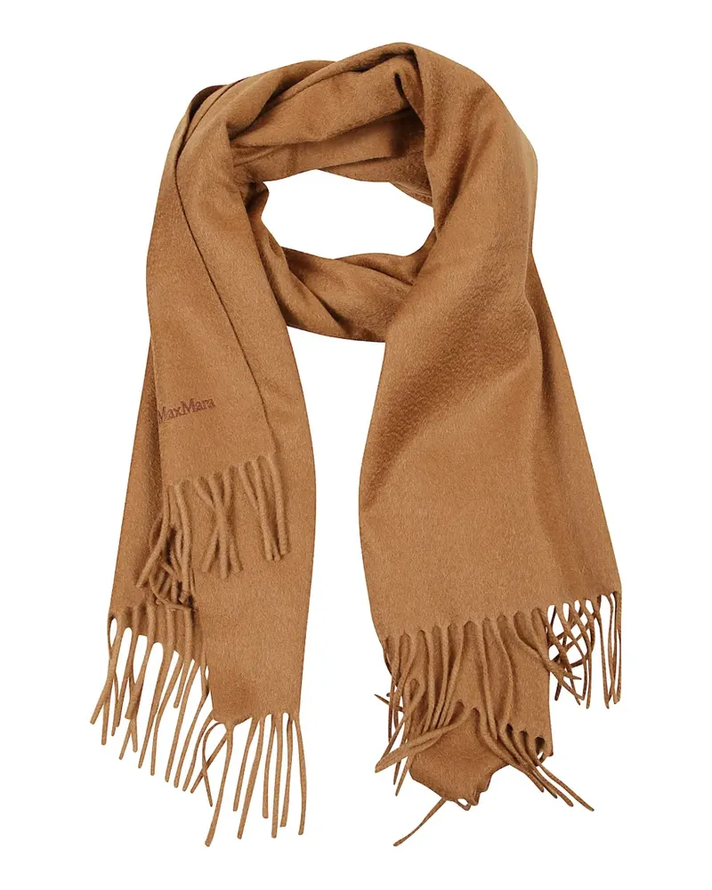 Max Mara Schal mit Fransen - Braun Braun